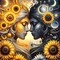 Diamond Art Kits for Adults - Sunflower Sun Moon Diamond Painting Kits DIY 5D Full Drill Diamond Dots Paintings with Diamonds Gem Art and Crafts for Home Decor 12x12 Inch